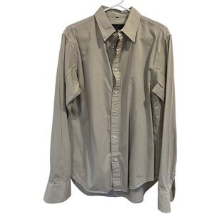 rag & bone New York Mens Tan Khaki Button Down Long Sleeve Casual Shirt‎ M
